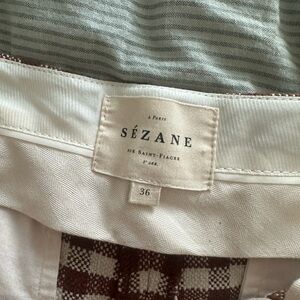 sazane gingham brown and beige pants